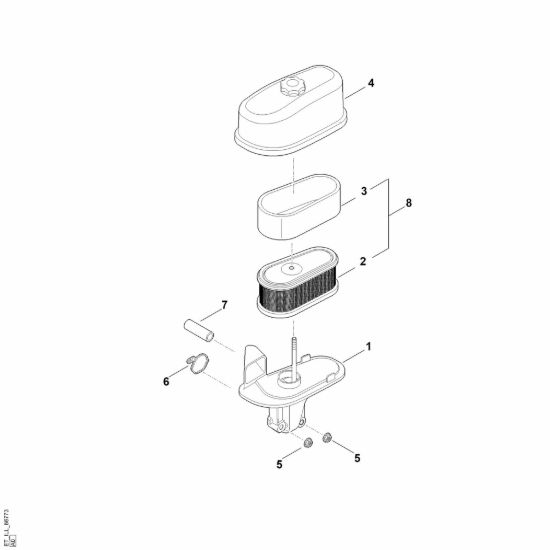 Picture of B - Filtro aria EVC 1000.0 (EVC1000-0001)